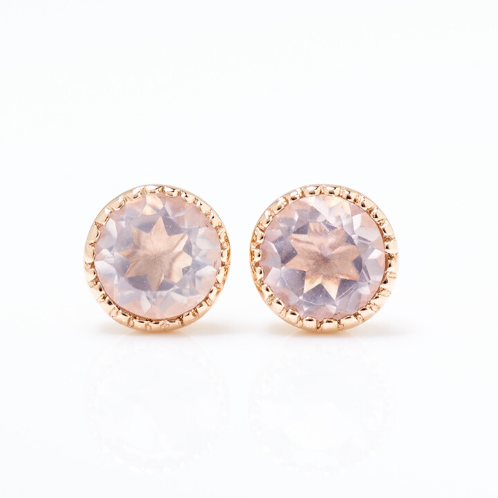 umu -アム- FINE JEWELRY STUIDIOローズクォーツ スタッドピアス 「epica」pi0296_m.jpg