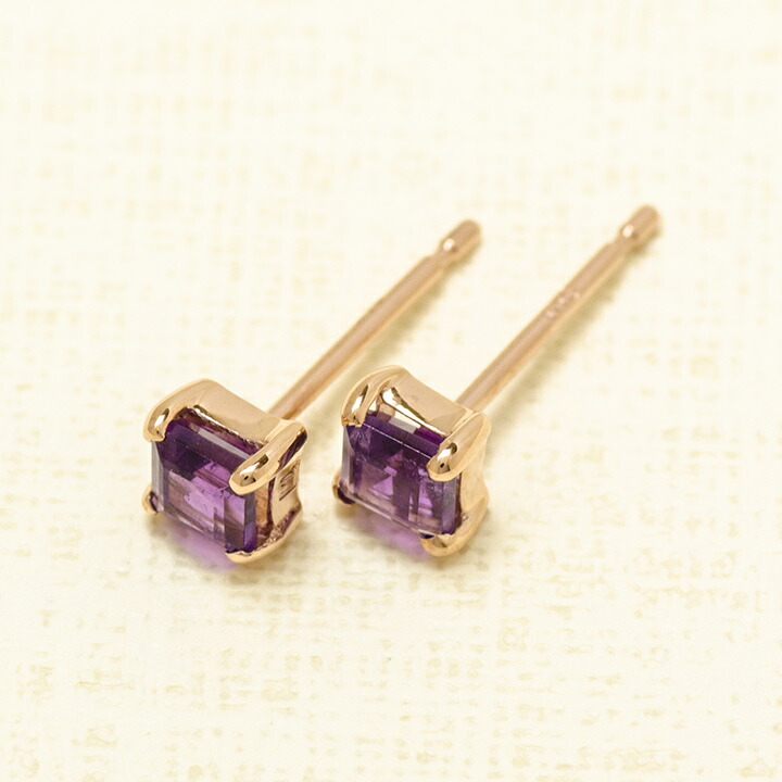umu -アム- FINE JEWELRY STUIDIOアメシスト スタッドピアス 「quadoro」pi0300_kanban2.jpg