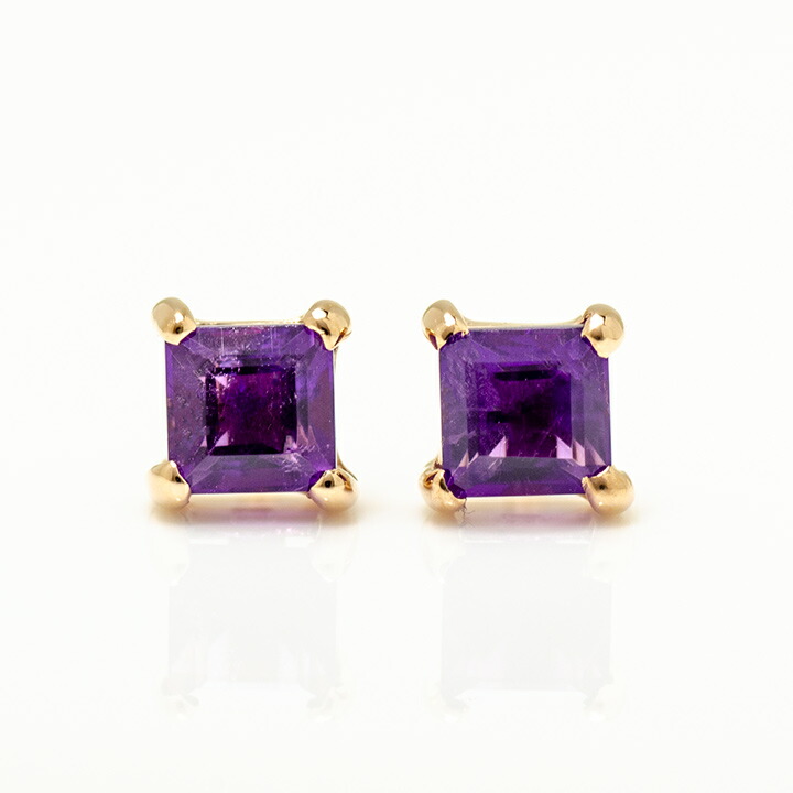 umu -アム- FINE JEWELRY STUIDIOアメシスト スタッドピアス 「quadoro」pi0300_m.jpg