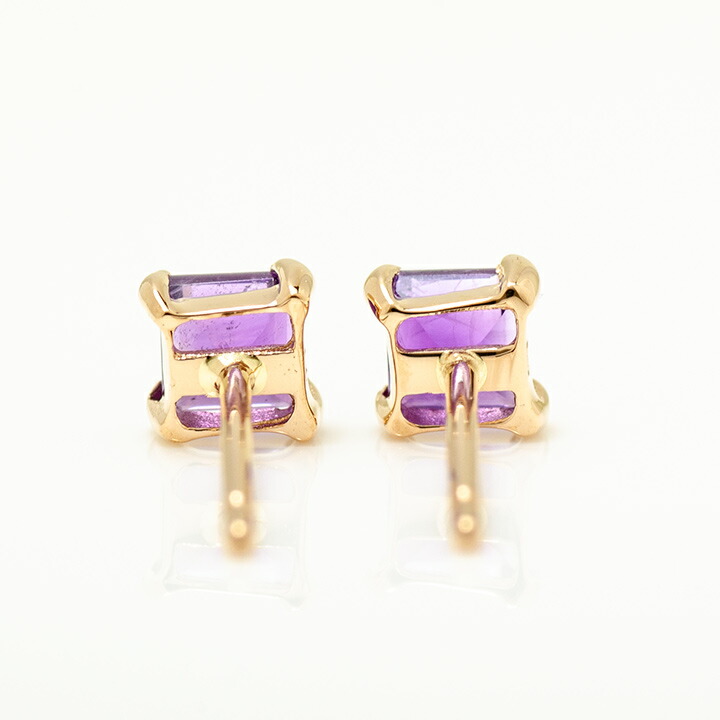 umu -アム- FINE JEWELRY STUIDIOアメシスト スタッドピアス 「quadoro」pi0300_u.jpg
