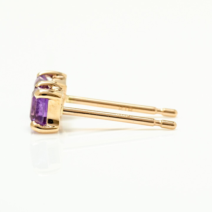 umu -アム- FINE JEWELRY STUIDIOアメシスト スタッドピアス 「quadoro」pi0300_y.jpg