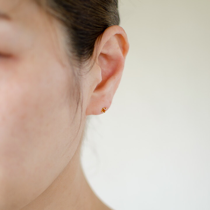 umu -アム- FINE JEWELRY STUIDIOシトリン スタッドピアス 「quadoro」pi0301_i2.jpg