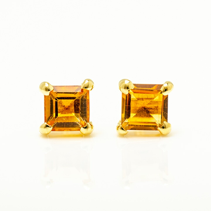 umu -アム- FINE JEWELRY STUIDIOシトリン スタッドピアス 「quadoro」pi0301_m.jpg