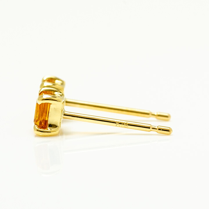 umu -アム- FINE JEWELRY STUIDIOシトリン スタッドピアス 「quadoro」pi0301_y.jpg