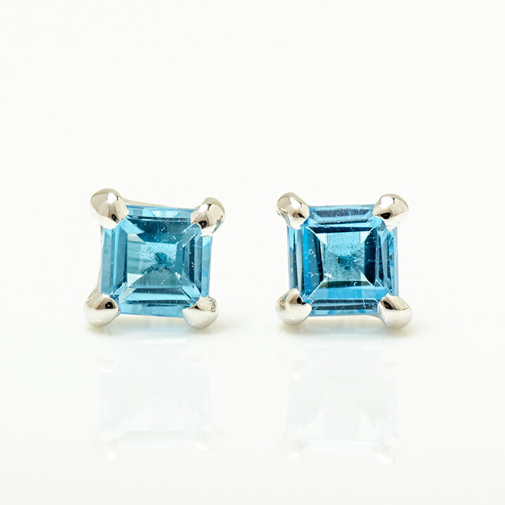 umu -アム- FINE JEWELRY STUIDIOブルートパーズ スタッドピアス 「quadoro」pi0302_m.jpg