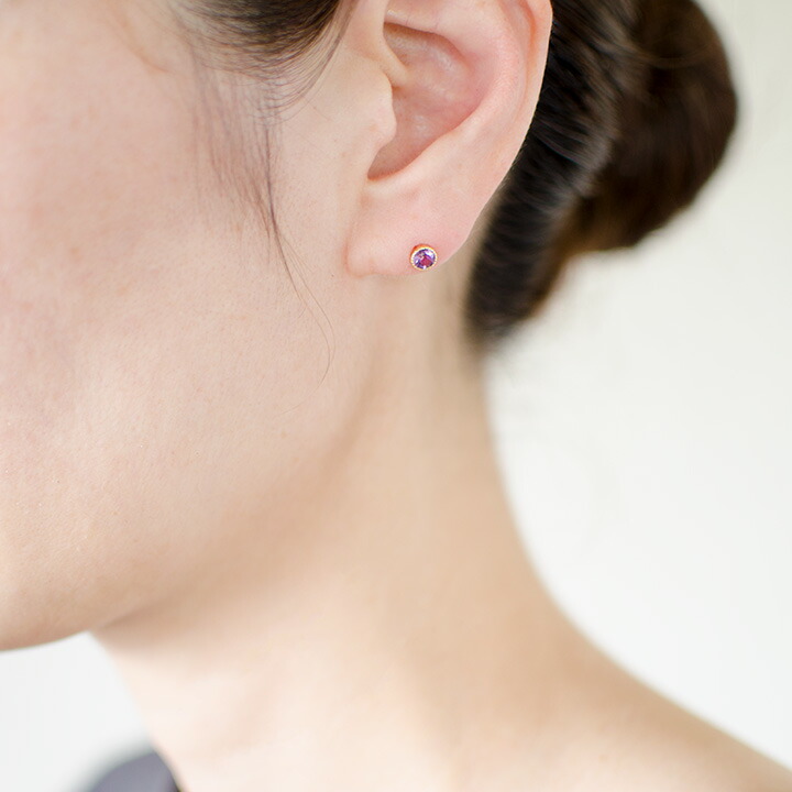 umu -アム- FINE JEWELRY STUIDIOアメシスト スタッドピアス 「epica」pi0303_i3.jpg