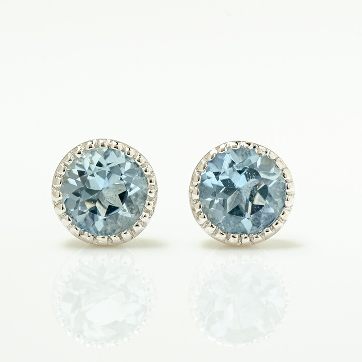 umu -アム- FINE JEWELRY STUIDIOアクアマリン スタッドピアス 「epica」pi0304_m.jpg