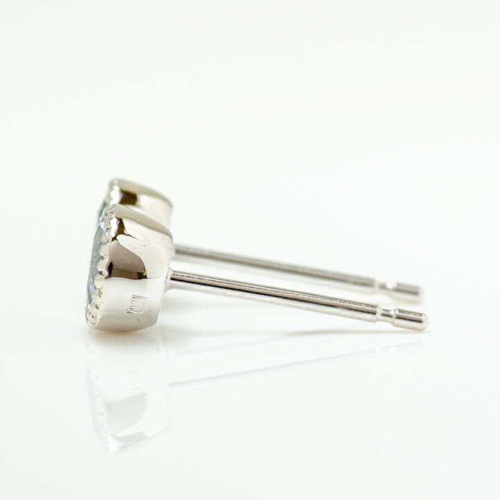 umu -アム- FINE JEWELRY STUIDIOアクアマリン スタッドピアス 「epica」pi0304_y.jpg