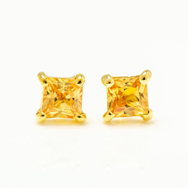 umu -アム- FINE JEWELRY STUIDIOイエローサファイア スタッドピアス 「quadoro」pi0307_m.jpg