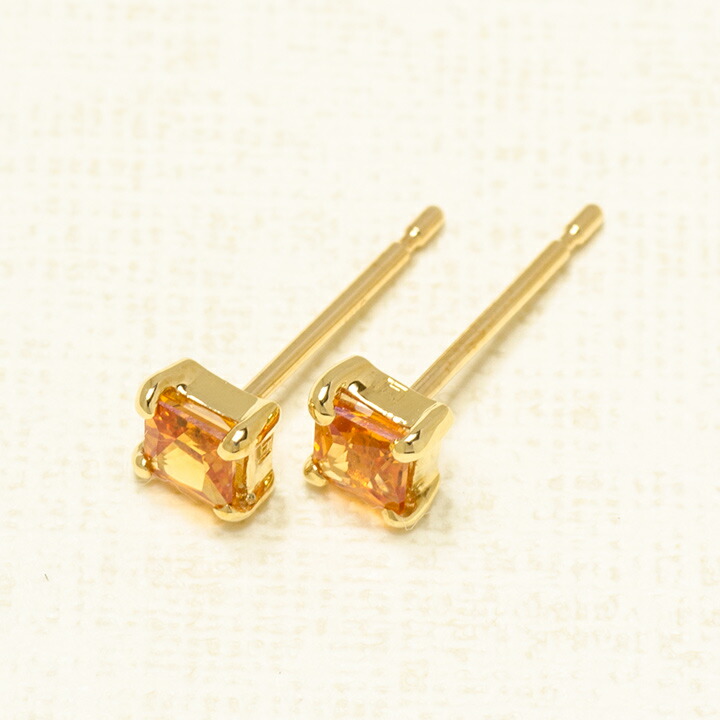 umu -アム- FINE JEWELRY STUIDIOオレンジサファイア スタッドピアス 「quadoro」pi0308_kanban2.jpg
