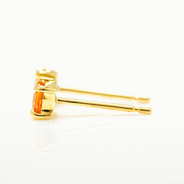 umu -アム- FINE JEWELRY STUIDIOオレンジサファイア スタッドピアス 「quadoro」pi0308_y.jpg