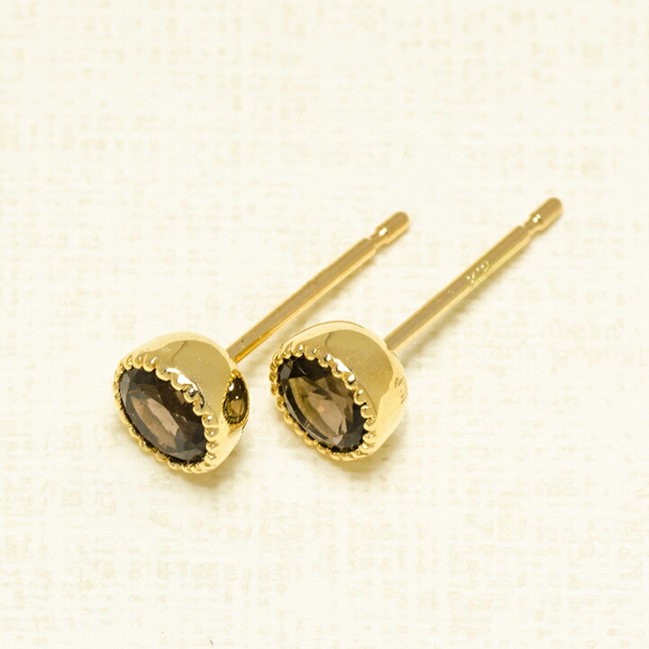 umu -アム- FINE JEWELRY STUIDIOスモーキークォーツ スタッドピアス 「epica」pi0311_kanban2.jpg