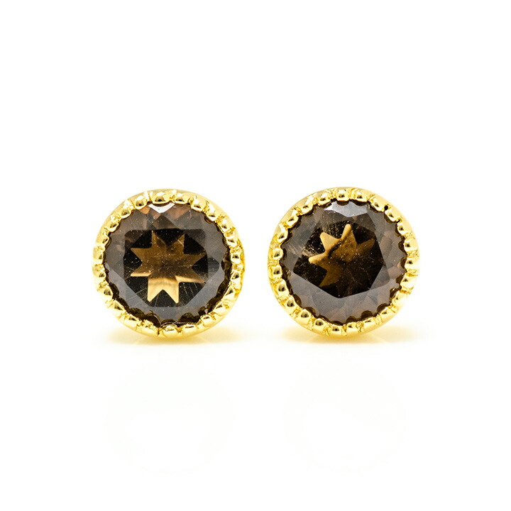 umu -アム- FINE JEWELRY STUIDIOスモーキークォーツ スタッドピアス 「epica」pi0311_m.jpg