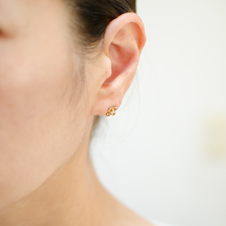 umu -アム- FINE JEWELRY STUIDIOシトリン キュービックジルコニア スタッドピアスpi0314_i2.jpg