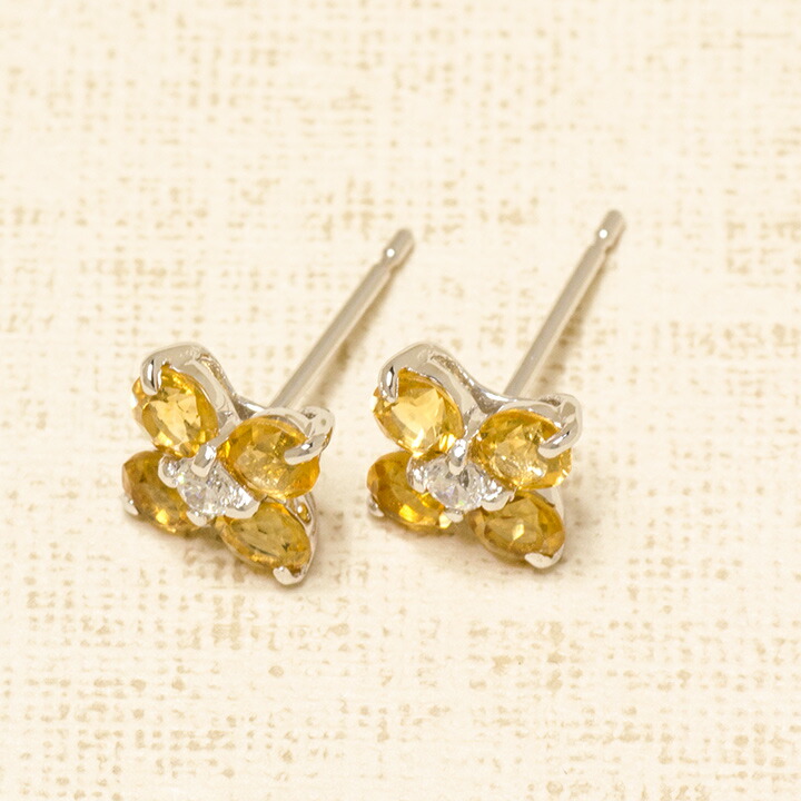 umu -アム- FINE JEWELRY STUIDIOシトリン キュービックジルコニア スタッドピアスpi0314_kanban2.jpg