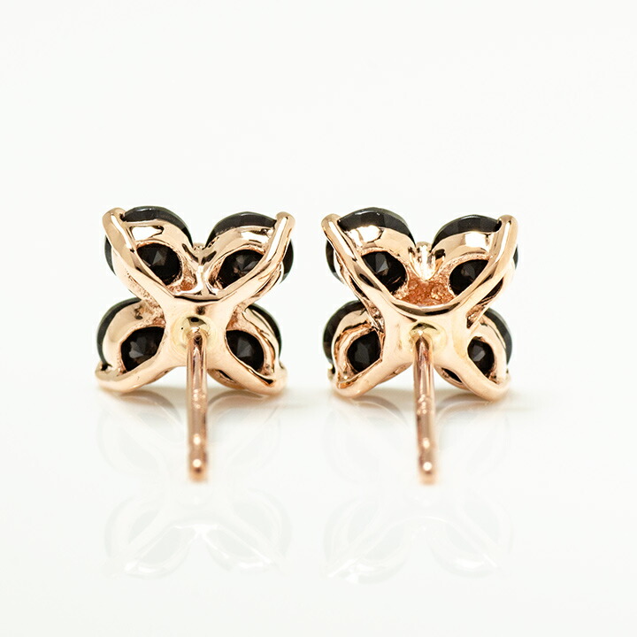 umu -アム- FINE JEWELRY STUIDIOオニキス ピンクキュービックジルコニア スタッドピアスpi0315_u.jpg