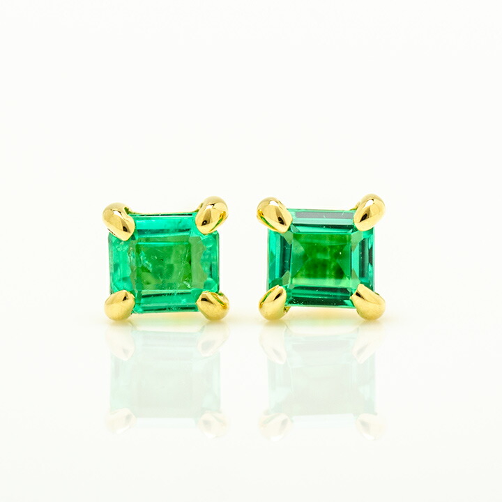 umu -アム- FINE JEWELRY STUIDIOエメラルド スタッドピアス 「quadoro」pi0317_m.jpg