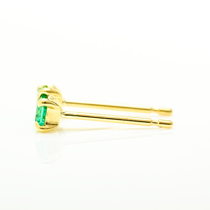 umu -アム- FINE JEWELRY STUIDIOエメラルド スタッドピアス 「quadoro」pi0317_y.jpg