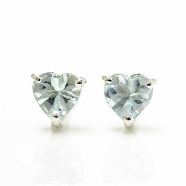 umu -アム- FINE JEWELRY STUIDIOアクアマリン ハート スタッドピアスpi0318_m.jpg