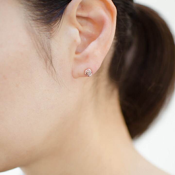 umu -アム- FINE JEWELRY STUIDIOブラウンダイヤモンド ローズ 0.5ペア スタッドピアス 「romantica」pi0321_i3.jpg
