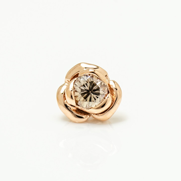 umu -アム- FINE JEWELRY STUIDIOブラウンダイヤモンド ローズ 0.5ペア スタッドピアス 「romantica」pi0321_m.jpg