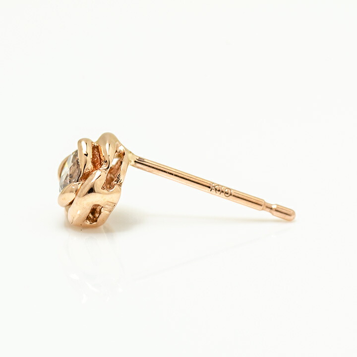 umu -アム- FINE JEWELRY STUIDIOブラウンダイヤモンド ローズ 0.5ペア スタッドピアス 「romantica」pi0321_y.jpg