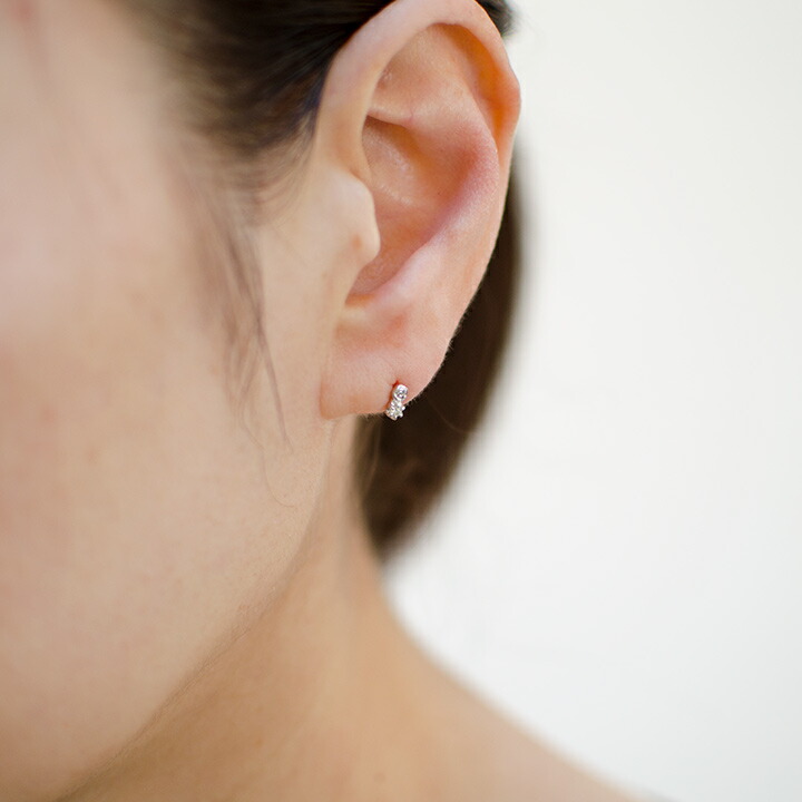 umu -アム- FINE JEWELRY STUIDIOダイヤモンド バラモチーフ スタッドピアス 「rosa」pi0322_i2.jpg