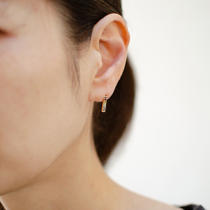 umu -アム- FINE JEWELRY STUIDIOアミュレット バーモチーフ 0.5ペア スタッドピアス 「certo」pi0323_i2.jpg