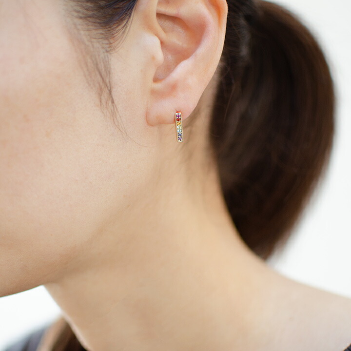 umu -アム- FINE JEWELRY STUIDIOアミュレット バーモチーフ 0.5ペア スタッドピアス 「certo」pi0323_i3.jpg