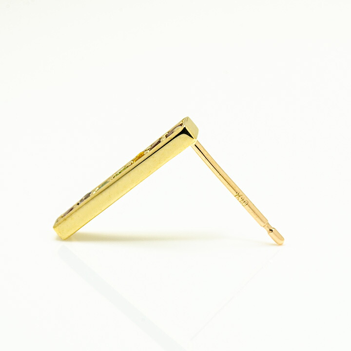 umu -アム- FINE JEWELRY STUIDIOアミュレット バーモチーフ 0.5ペア スタッドピアス 「certo」pi0323_y.jpg