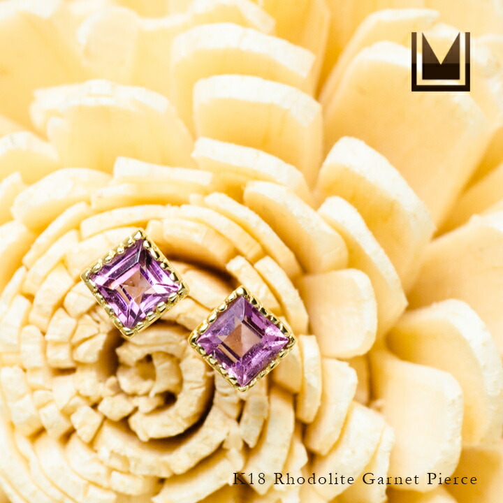 umu -アム- FINE JEWELRY STUIDIOロードライトガーネット スタッドピアス 「asso」pi0324_1.jpg