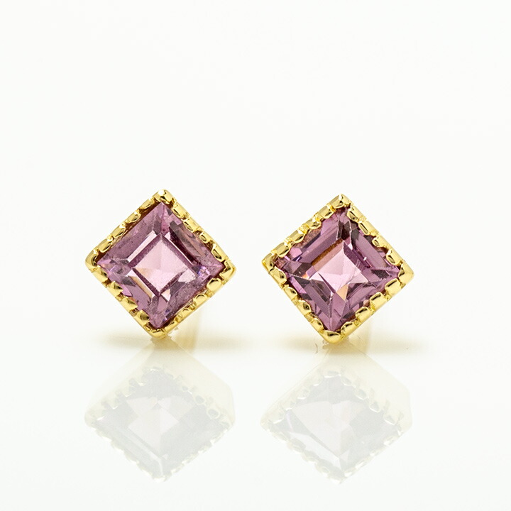 umu -アム- FINE JEWELRY STUIDIOロードライトガーネット スタッドピアス 「asso」pi0324_m.jpg