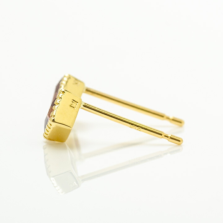 umu -アム- FINE JEWELRY STUIDIOロードライトガーネット スタッドピアス 「asso」pi0324_y.jpg