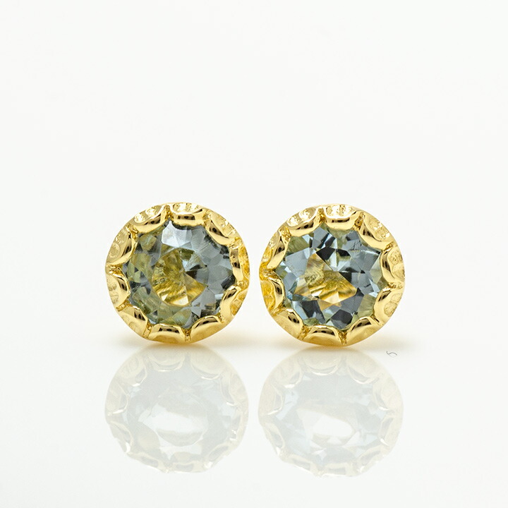 umu -アム- FINE JEWELRY STUIDIOアクアマリン スタッドピアス 「levita」pi0325_m.jpg