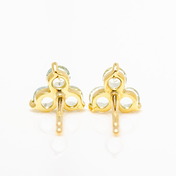 umu -アム- FINE JEWELRY STUIDIOアクアマリン フラワーモチーフ スタッドピアスpi0326_u.jpg