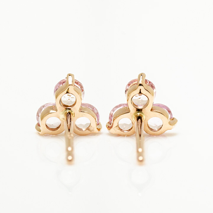 umu -アム- FINE JEWELRY STUIDIOピンクトパーズ フラワーモチーフ スタッドピアスpi0327_u.jpg
