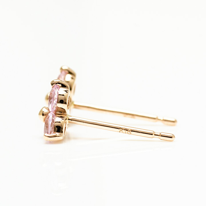 umu -アム- FINE JEWELRY STUIDIOピンクトパーズ フラワーモチーフ スタッドピアスpi0327_y.jpg