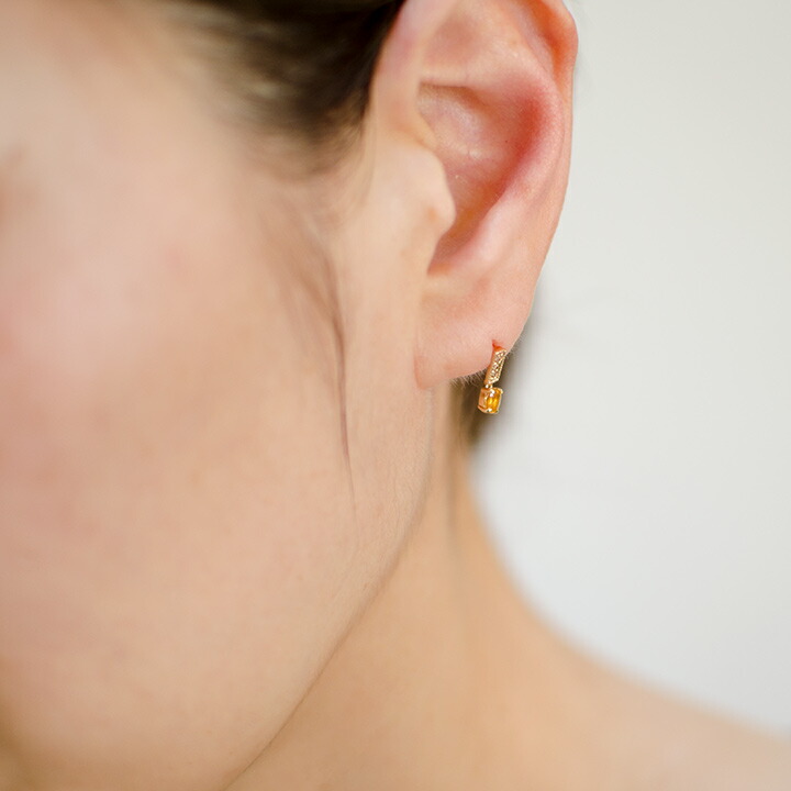 umu -アム- FINE JEWELRY STUIDIOシトリン ダイヤモンド スタッドピアスpi0332_i2.jpg