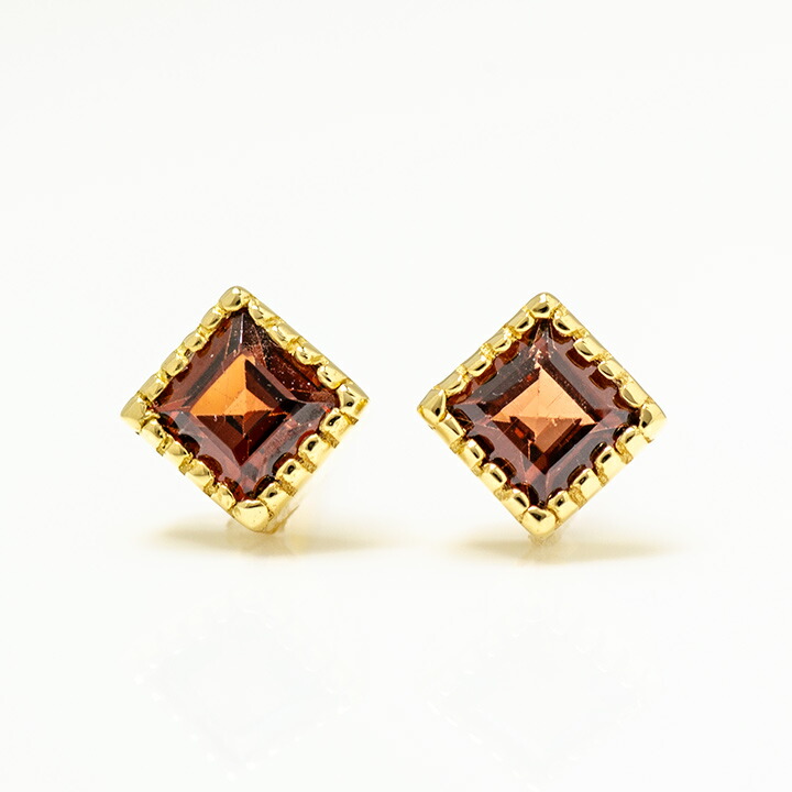 umu -アム- FINE JEWELRY STUIDIOガーネット スタッドピアス 「asso」pi0333_m.jpg