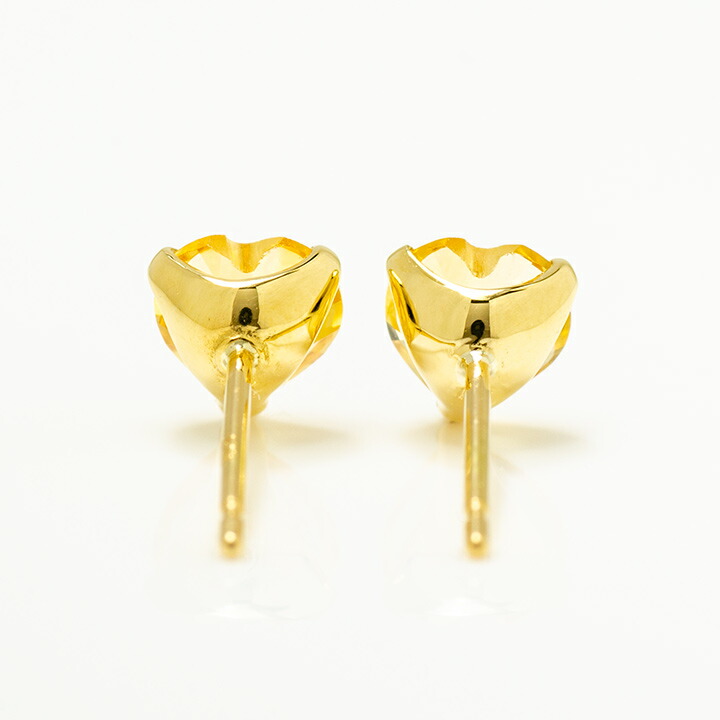umu -アム- FINE JEWELRY STUIDIOシトリン ハート スタッドピアスpi0336_u.jpg