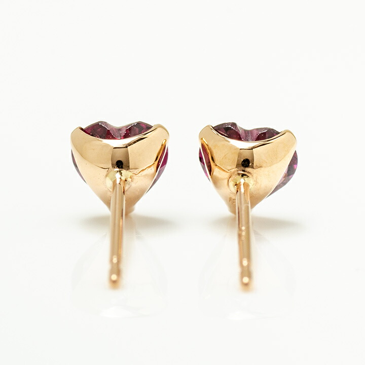 umu -アム- FINE JEWELRY STUIDIOロードライトガーネット ハート スタッドピアスpi0337_u.jpg