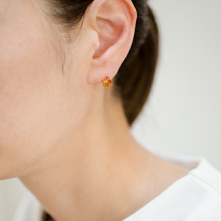 umu -アム- FINE JEWELRY STUIDIOシトリン スタッドピアスpi0340_i3.jpg