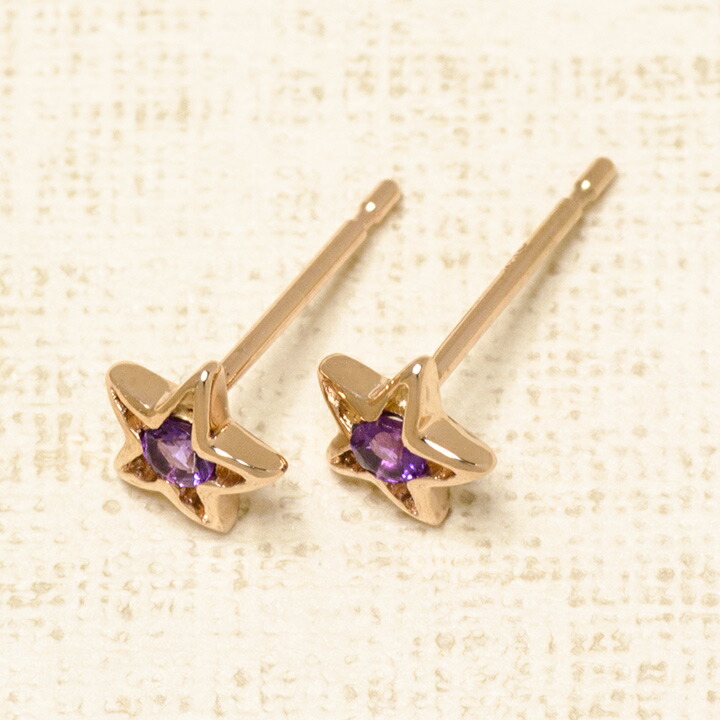 umu -アム- FINE JEWELRY STUIDIOアメシスト スターモチーフ スタッドピアスpi0341_kanban2.jpg
