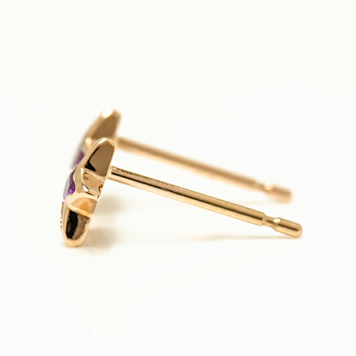 umu -アム- FINE JEWELRY STUIDIOアメシスト スターモチーフ スタッドピアスpi0341_y.jpg