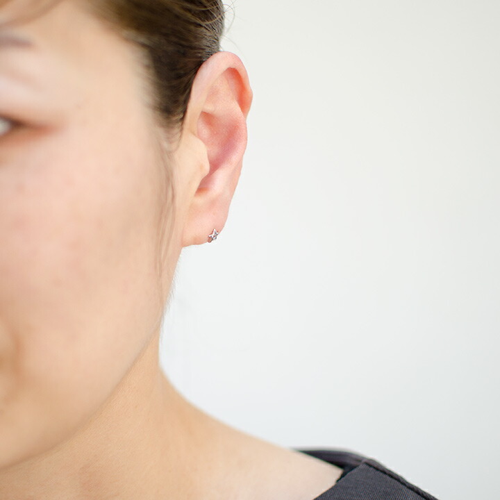 umu -アム- FINE JEWELRY STUIDIOアクアマリン スターモチーフ スタッドピアスpi0342_i2.jpg