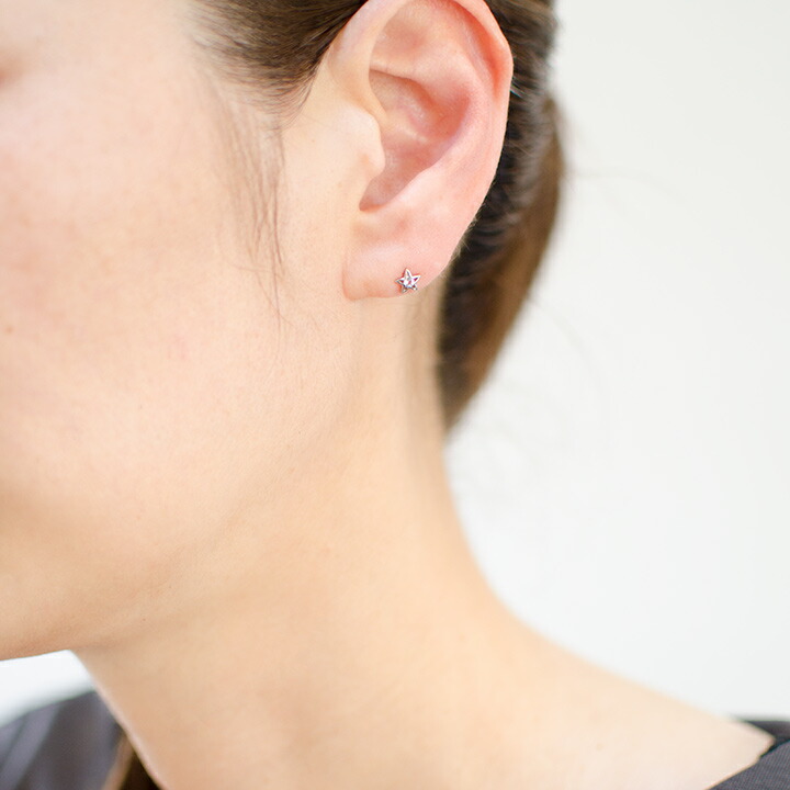 umu -アム- FINE JEWELRY STUIDIOアクアマリン スターモチーフ スタッドピアスpi0342_i3.jpg