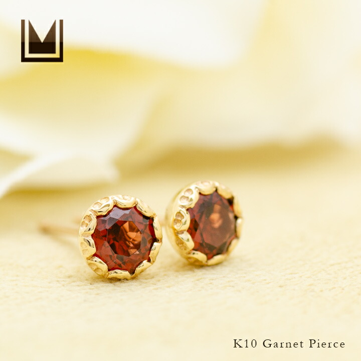 umu -アム- FINE JEWELRY STUIDIOガーネット スタッドピアス 「levita」pi0345_1.jpg