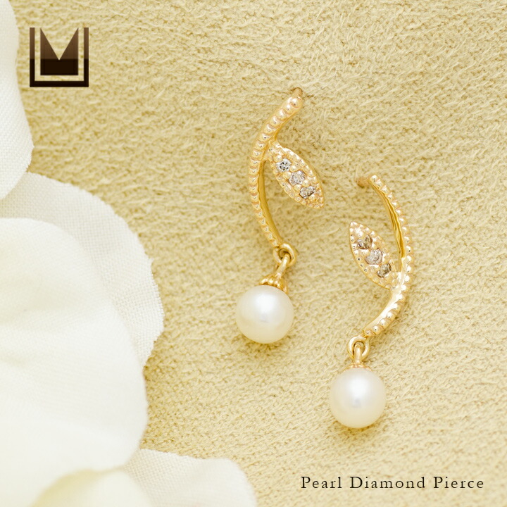 umu -アム- FINE JEWELRY STUIDIO淡水パール ダイヤモンド スタッドピアスpi0349_1.jpg