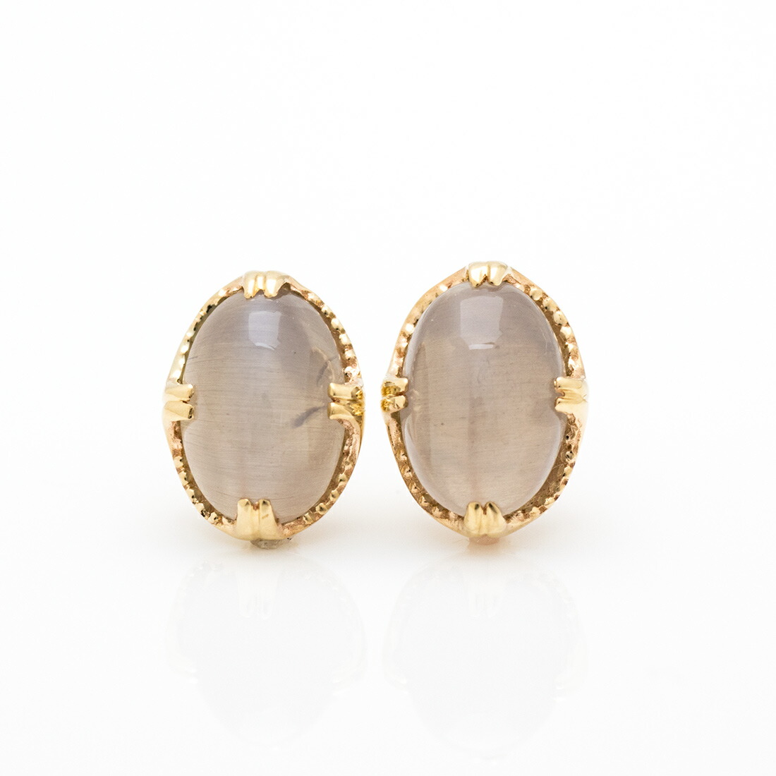 umu -アム- FINE JEWELRY STUIDIOシリマナイトキャッツアイ スタッドピアス 「drop」pi0350_m.jpg