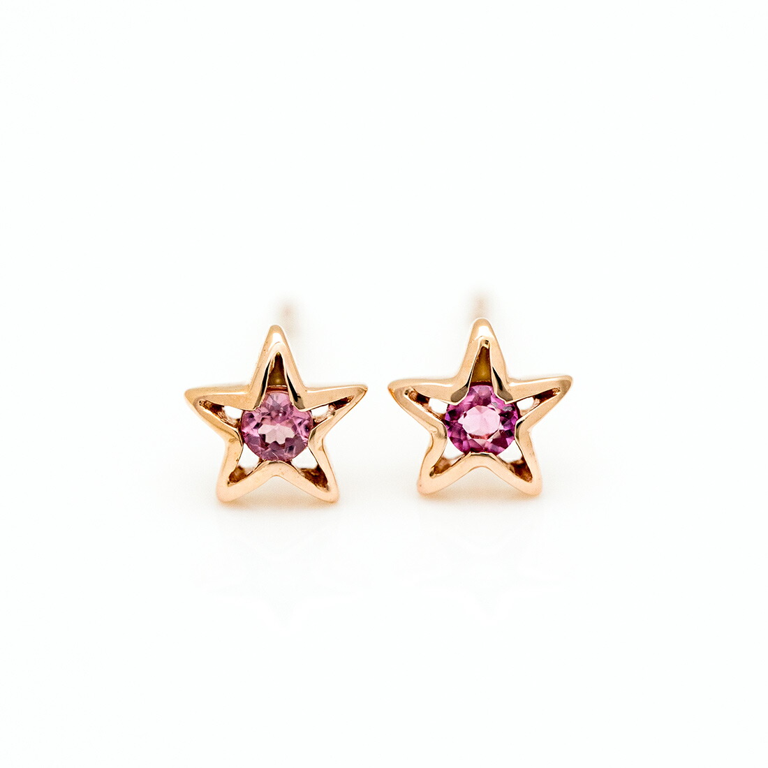 umu -アム- FINE JEWELRY STUIDIOピンクトルマリン スターモチーフ スタッドピアスpi0352_m.jpg